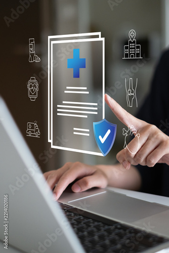 Healthcare disease plan protection cancer examination diagnosis health insurance concept