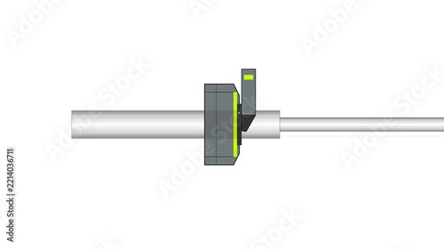 Precision Swiss Lathe Guide Bushing and Radial Turning Tool Mechanical Animation