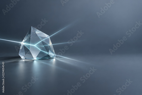 Glass prism with branching light as an AGI reasoning concept