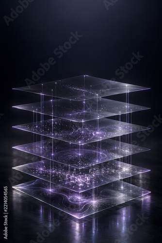 Layered glass network as an AGI knowledge integration concept