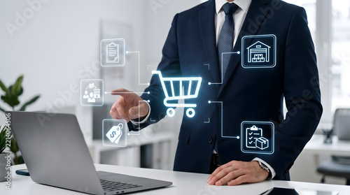 Digital procurement management platform with supplier workflow, inventory control, and purchasing automation