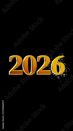 2026 to 2027 Text Vertical