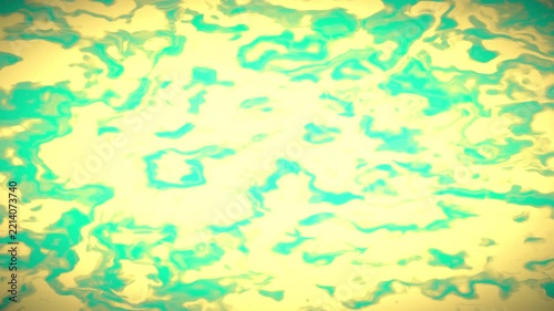 Emerald Green and Gold Abstract Fluid Wave Background with Liquid Caustic Ripples
