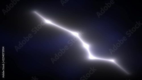Electric Plasma Arc Discharge Pulsing with Blue Light on Dark Background VFX Loop