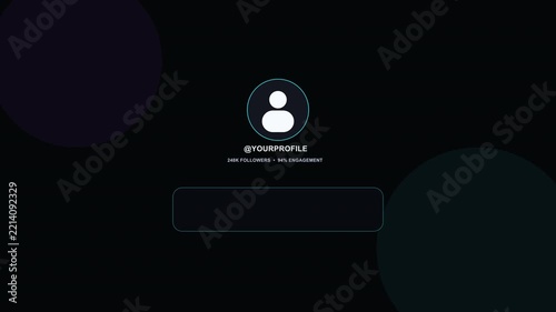 Minimalist User Profile Interface Animation With Pulsing Circular Light Effect
