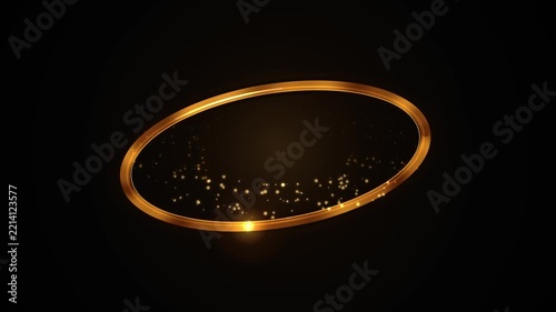 Radiant Golden Aura — Floating Metallic Ring 4K Seamless Loop