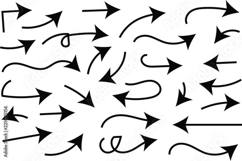 Dynamic-Directional Vector Arrow Bundle - Handcrafted Line Art Graphics