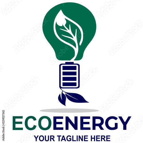 Eco energy logo design concept