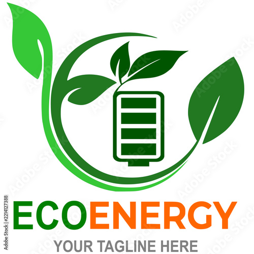 Eco energy logo design concept