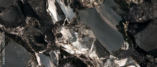 Dark Abstract Metallic Texture with Liquid Chrome Surface