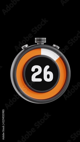 30 Seconds Countdown Timer Vertical