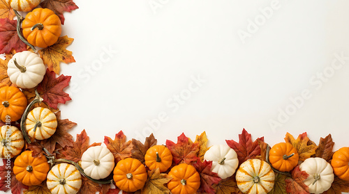 autumn background with pumpkins