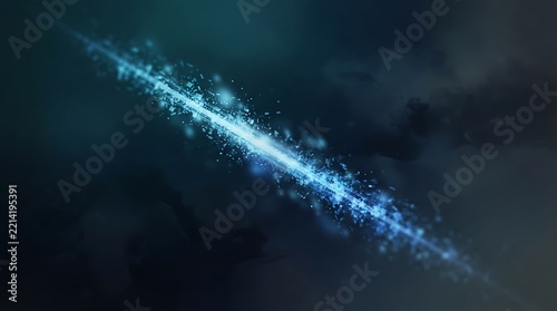 Abstract blue energy stream flowing diagonally across a dark textured background