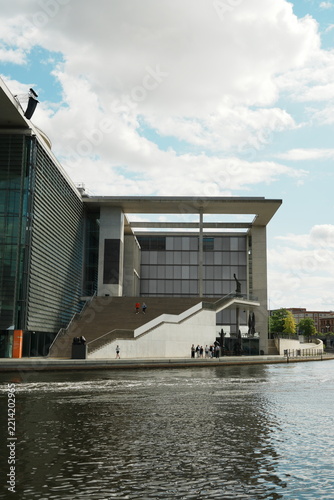 Modern Architecture Building by a River