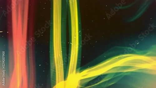 Flowing Neon Color Ribbons Abstract Seamless Loop