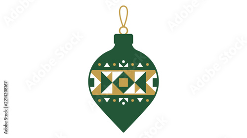 Geometric Christmas Ornament Vector Illustration