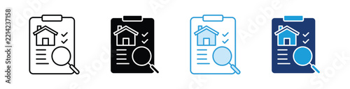 Inspection Report  Icon Collection With Multiple Styles