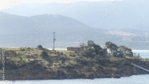 Pollen flying in air Australian alpine mountains lake jindabyne