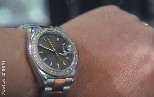 A luxurious and expensive wristwatch for those with refined taste.