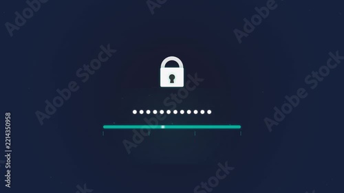 Digital Password Strength Indicator and Security Lock Animation