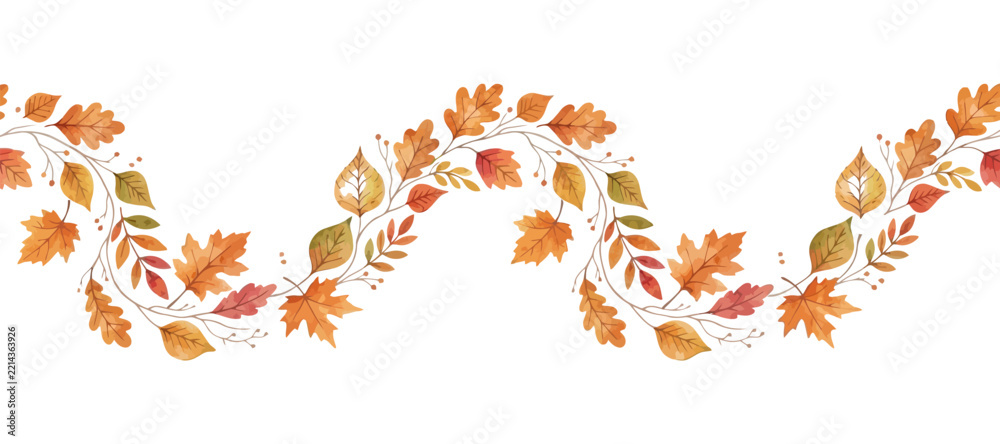 Fototapeta premium A vibrant assortment of colorful autumn leaves against a white background