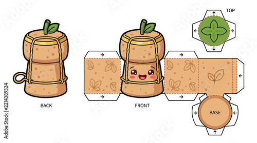 Cute Origami Paper Craft Tea Set Design.