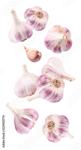 garlic isolated on white background. clipping path
