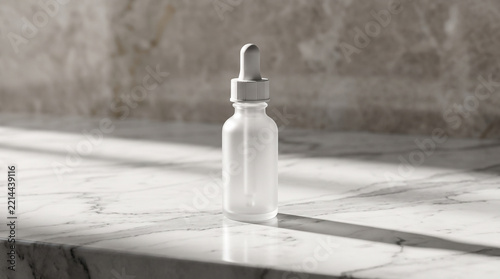 Premium Skincare Bottle on Marble - Luxury Beauty Concept
