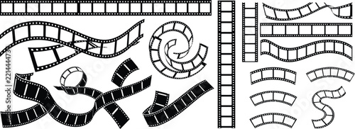 Film strip frame template with empty slots, 