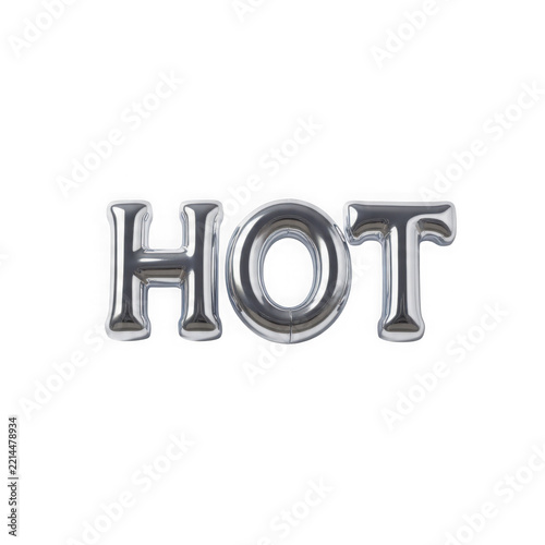 Bold stylized letter hot in black color
