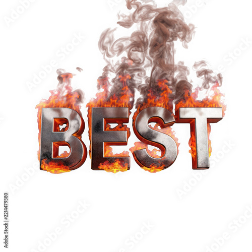 Best award badge with smoke explosion effect