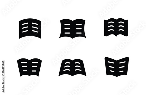 Book icons set editable stroke chooses open book icon E-book, online library Hands hold book. Reading and hobbies. Self-education and study. Sheets with paper pages. giving the book icon