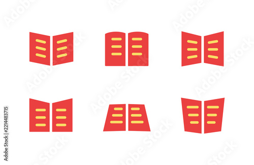 Book icons set editable stroke chooses open book icon E-book, online library Hands hold book. Reading and hobbies. Self-education and study. Sheets with paper pages. giving the book icon