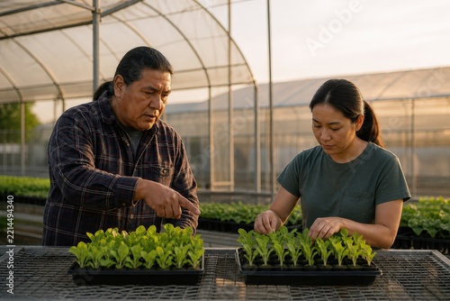 Seed Testing Laboratory - Researchers comparing lettuce seedling uniformity