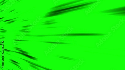 Anime Speed Lines Black Action Overlay - 4K Manga Comic Zoom Blast Effect on Green Screen Background