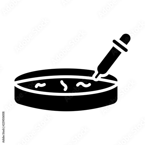 Petri Dish Fill Vector icon