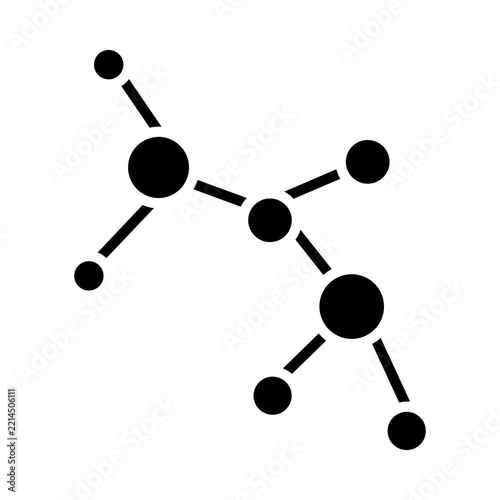 Molecule Fill Vector icon