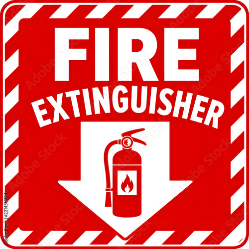 Industrial Fire Extinguisher Location Warning Sign Board Design
