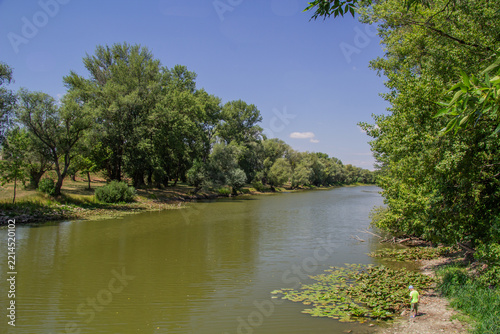 Landscape with river - branch of Danube river at Kolarovo village