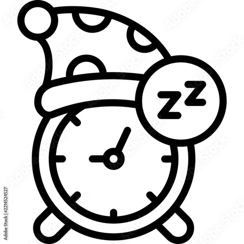 Sleep schedule icon in line style