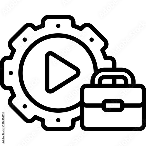 Business Automation icon in line style