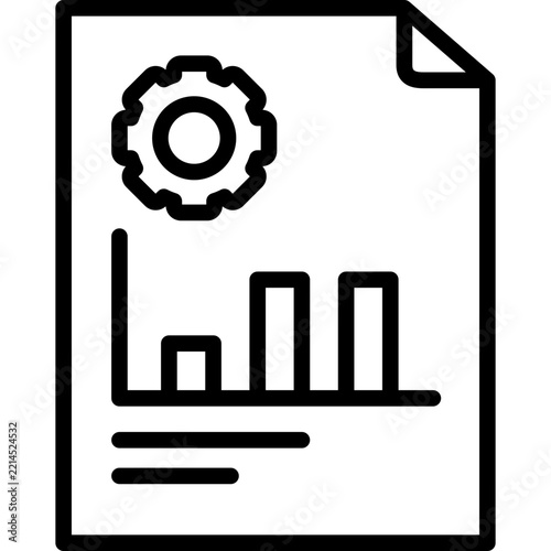 Productivity report icon in line style