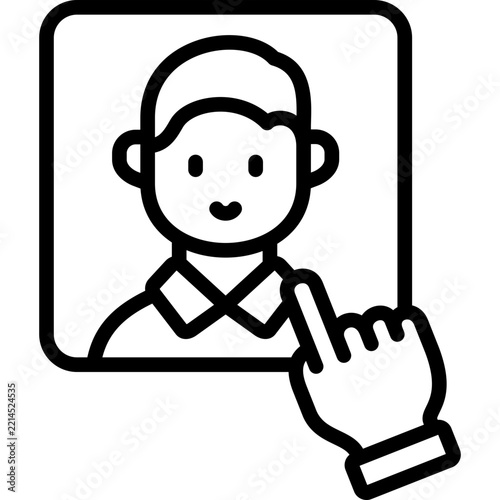 Delegate icon in line style