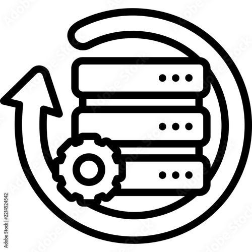 Backup Database icon in line style