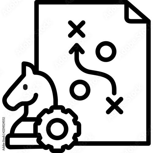 Management Strategy icon in line style