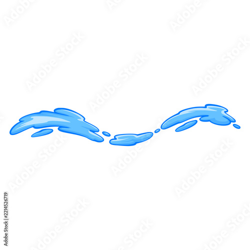 Water splash cartoon element illustration 