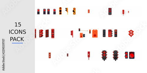 Red Flat Traffic Light Icon – Solid Red Vector Symbol for Apps, Websites, UI Kits, Mobile Interfaces, Presentations, Infographics and Modern Digital Design Projects