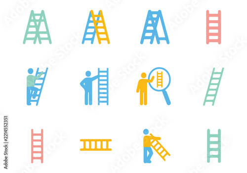 Colorful Ladder Collection for Construction Maintenance and Access