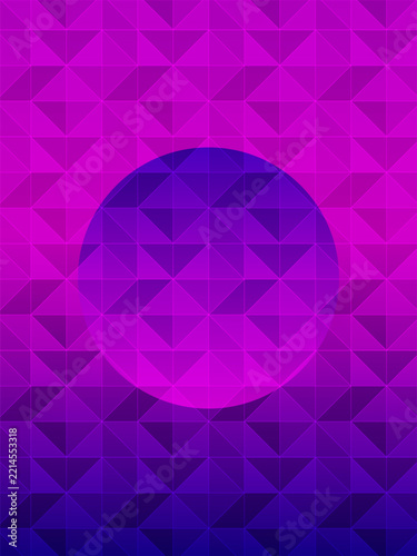 Abstract Geometric Pattern Background with Sunset Sphere Motif
