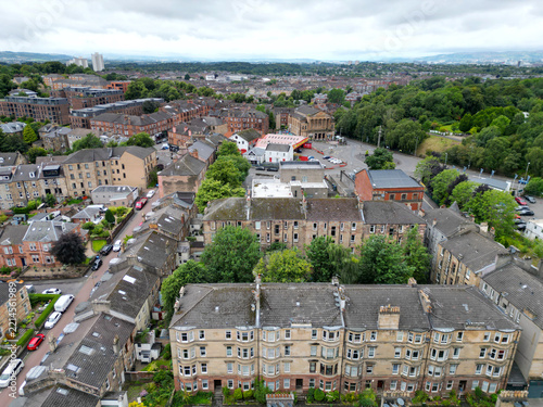 Aerial view of Languid in Glasgow, Scotland.